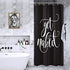 Riyidecor Small Stall Shower Curtain Get Naked 36Wx72L Inch Single Narrow Black Nakey Dark Sexy Sayings Cool Funny Modern Unique Urban Trendy Aesthetic Polyester Waterproof Home Bathroom Decor Fabric