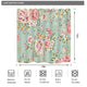 Riyidecor Fabric Pink Flower Shower Curtain for Bathroom 72Wx72H Inch Rose Floral Blooming Green Leaves for Girls Women Bathtub Accessories Decor Rustic Retro Waterproof Fabric Bathroom 12 Pack Hooks