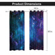 Riyidecor Starry Sky Night Blackout Curtains (2 Panels Each 52 x 63 Inch) Dark Blue Starry Ocean Magical Universe Galaxy Nebula Stars Printed Living Room Bedroom Window Drapes Treatment Fabric