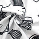 Riyidecor Kids Video Game Boys Shower Curtain 72" W x 78" H Black and White Sketch Funny Graffiti Decor Fabric Panel Bathroom 12 Pack Plastic Shower Hooks