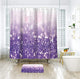 Riyidecor Purple Sparkling Shower Curtain 72Wx72H Inches Bling Shining Sequin (not Glitter) Polka Dot Mermaid Rainbow Fantasy Romantic Abstract Fabric Waterproof Polyester with 12 Pack Plastic Hooks