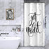 Riyidecor Small Stall Shower Curtain Marble Get Naked 36Wx72L Inch White Texture Abstract Nakey Cool Funny Fashion Modern Unique Urban Trendy Aesthetic Polyester Waterproof Home Bathroom Decor Fabric