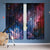 Riyidecor Kids Colorful Galaxy Curtains Rod Pocket (2 Panels 42 x 63 Inch) Boys Outer Space Blue Purple Universe Planet Nebula Starry Sky Astronomic Living Room Bedroom Window Drapes Treatment Fabric