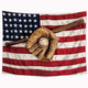 Riyidecor American Flag Tapestry Wall Hanging 59Wx51H Inch Hippie Baseball Sports Living Room Wall Decor for Men Boys Retro Stars and Stripe USA Flag Decoration for Bedroom Dorm