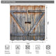 Riyidecor Barn Door Shower Curtain Rustic Wooden Barn Wood Farmhouse 72Wx78H Inch Vintage Retro Brown Decor Fabric Set Polyester Waterproof 12 Pack Plastic Hooks