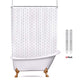 Riyidecor Clawfoot Tub Chevron Shower Curtain Bathtub All Wrap Around White Herringbone Round Polyester Fabric Wraparound Extra Wide Panel 180x70 Inch Set Waterproof with 32 Metal Hooks and Magnets