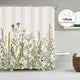 Riyidecor Fabric Green Leaves Shower Curtain for Bathroom Decor 60Wx72H Inch Floral Flower Botanical Decorative Bath Set Plants Herbs Bathroom Accessories Polyester Waterproof 12 Pack Hooks