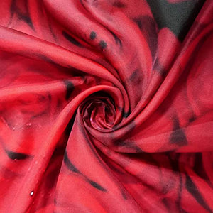 Riyidecor Red Rose Shower Curtain Romantic Floral Flower Spring Blossom Wall for Bathroom Love Wedding Bouquet Polyester Fabric Home Drape 72Wx72H Inches 12 Plastic Hooks