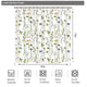 Riyidecor Fabric Floral Shower Curtain 72Wx72H Inch Botanical Plant Green Leaves Flower Watercolor Herbs Decor Bathroom Bathtub Accessories for Girl Women 12 Pack Plastic Shower Hooks Included