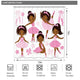 Riyidecor Pink Ballet Shower Curtain Cute Girl Ballerina Dancer Skirt Gymnastic Kid Nursery Bathroom Child Fabric Waterproof for Bathtub 72Wx72H Inch Include 12 Pack Plastic Shower Hooks