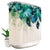 Riyidecor Clawfoot Tub Watercolor Peacock Feather Shower Curtain 180Wx70H Inch Wrap All Around Extra Wide Teal Turquoise Green Leaf Bathroom Decor Fabric Woman Waterproof 32 Pack Metal Hooks
