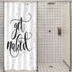 Riyidecor Small Stall Shower Curtain Marble Get Naked 36Wx72L Inch White Texture Abstract Nakey Cool Funny Fashion Modern Unique Urban Trendy Aesthetic Polyester Waterproof Home Bathroom Decor Fabric