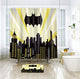 Riyidecor Super Heros Cityscape Shower Curtain Bat Panel Night Buildings Scene City Cartoon Skyline Movie Kid Home Bathroom Decor Fabric Polyester Waterproof 72x72 Inch Include 12 Pack Plastic Hooks