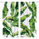 Riyidecor Tropical Palm Curtain Tree Leaf Rod Pocket Botanical Plant Banana Tree Nature Summer White Modern Printed Living Room Bedroom Window Drapes Treatment Fabric (2 Panels 42 x 63 Inch)