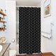Riyidecor Striped Herringbone Chevron Shower Curtain 36x72 Inch Black Geometric Panel Decor Fabric Bathroom Set Polyester Waterproof 7 Pack Plastic Hooks
