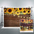 Riyidecor Sunflowers Wooden Backdrop Rustic Kids Light Brown Yellow Country Spring Flowers Photography Background 7x5 Feet Decoration Celebration Props Party Photo Shoot Backdrop Vinyl Cloth