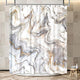 Riyidecor Grey Marble Shower Curtain Set for Bathroom Decor 72Wx72H Inch Abstract Geomatric Ink Lines Striped Home Decor for Men Women Cracked Art Print Waterproof Fabric 12 Pack Shower Metal Hooks