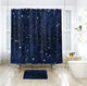 Riyidecor Night Sky Stars Space Shower Curtain (No Glitter) Backdrop Dark Blue Cosmic Starry Fantasy Galaxy Universe Fabric Waterproof Bathroom Home Decor 72x72 Inch 12 Plastic Hooks