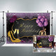 Riyidecor Purple Birthday Backdrop for Women 7x5 Feet Golden High Heels Champagne Glass Photography Background Adult Woman Elegant Cake Table Banner Birthday Decor Props Party Photo Shoot Vinyl