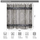 Riyidecor Rustic Barn Door Shower Curtain 60" W x 72" H Wooden Metal Texture Bathroom Decor Fabric Panel Polyester Waterproof with 12 Pack Plastic Shower Hooks