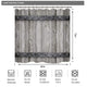 Riyidecor Rustic Barn Door Shower Curtain 60" W x 72" H Wooden Metal Texture Bathroom Decor Fabric Panel Polyester Waterproof with 12 Pack Plastic Shower Hooks