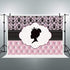 Riyidecor Princess Birthday Party Backdrop Barbie Girl Pink Black Lace Glamour Happy Birthday Plaid Elegant Photography Background 7Wx5H Feet Decor Props Photo Shoot Banner Vinyl Cloth