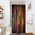 Riyidecor Small Stall Colorful Painted Wood Shower Curtain 36Wx72H Inch Plank Rustic Wooden Vintage Barn Door Bathroom Polyester Waterproof 7 Pack Plastic Hooks