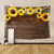 Riyidecor Wooden Sunflower Tapestry 60x80 Inch Rustic Wood Borad Yellow Flower Floor Floral Brown Vintage Retro Art Wall Hanging Home Living Room Dorm Decoration Fabric Polyester