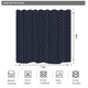 Riyidecor Striped Herringbone Chevron Shower Curtain Panel Dark Grey Geometric Decor Fabric Bathroom Set Polyester Waterproof 72x84 Inch Plastic Hooks 12 Pack