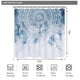 Riyidecor Blue Mandala Shower Curtain India Ethnic Boho Medallion Abstract Bohemian Retro Floral Geometric Fabric Waterproof Home Bathtub Decor 12 Pack Plastic Hook 72x72 Inch
