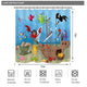 Riyidecor Pirate Ship Shower Curtain Boys Underwater Ocean Fish Kids Sea Marine Animal Decor Fabric Bathroom 72x72 Inch 12 Pack Plastic Shower Hooks