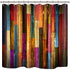 Riyidecor Colorful Painted Wood Shower Curtain 72Wx72H Inch Plank Rustic Retro Wooden Vintage Barn Door Bathroom Decor Set Polyester Waterproof 12 Pack Plastic Hooks