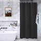 Riyidecor Striped Herringbone Chevron Shower Curtain 36x72 Inch Black Geometric Panel Decor Fabric Bathroom Set Polyester Waterproof 7 Pack Plastic Hooks