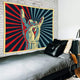 Riyidecor Rock Music Tapestry Wall Hanging 51Hx59W Inch Musical Living Room Hip Hop Bedroom for Men Classic Punk Band Fan Rocker Vintage College Gesturing Cool Sign Hand Party Art Decor