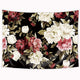 Riyidecor Fabric Watercolor Floral Tapestry Wall Hanging 80Wx60H Inch Vintage Flower Nature Plant Living Room Decoration for Women Girls Chic Botanical Rose Pattern Aesthetic Bedroom Dorm Home Decor