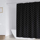 Riyidecor Striped Herringbone Chevron Shower Curtain 72x84 Inch Black Geometric Panel Decor Fabric Bathroom Set Polyester Waterproof 12 Pack Plastic Hooks