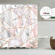 Riyidecor Geometric Marble Shower Curtain Pink Stripes 72Wx84H Inch Surface Blocks Cracked Pattern Lines White Panel Realistic Art Printed Fabric Waterproof Bathtub Decor 12 Pack Plastic Hooks