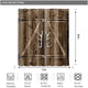 Riyidecor Extra Long Barn Door Shower Curtain Wooden Garage Rustic Farmhouse 72Wx84H Inch 12 Pack Metal Hooks Vintage Country Decor Fabric Bathroom Polyester Waterproof