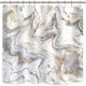 Riyidecor Grey Marble Shower Curtain Set for Bathroom Decor 72Wx72H Inch Abstract Geomatric Ink Lines Striped Home Decor for Men Women Cracked Art Print Waterproof Fabric 12 Pack Shower Metal Hooks