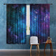 Riyidecor Kids Boys Galaxy Curtains Outer Space Rod Pocket (2 Panels 42 x 63 Inch) Blue Planet Nebula Universe Black Psychedelic Starry Sky Astronomy Living Room Bedroom Window Drapes Treatment Fabric