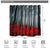 Riyidecor Fabric Forest Shower Curtain 60Wx72H Inches Black and Red Mysterious Trees Rainy Foggy Scene Modern Art Novelty Bathroom Decor 12 Plastic Hooks