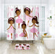 Riyidecor Pink Ballet Shower Curtain Cute Girl Ballerina Dancer Skirt Gymnastic Kid Nursery Bathroom Child Fabric Waterproof for Bathtub 72Wx72H Inch Include 12 Pack Plastic Shower Hooks