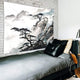 Riyidecor Japanese Tapestry Wall Hanging 59Wx51H Inch Asian Chinese Landscape Bedroom Decor for Men Painting Oriental Style Ink Watercolor Mountain Trees Black Artwork Print Indigenous Bedroom Living Room