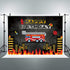 Riyidecor Firetruck Happy Birthday Party Backdrop Fireman Fire Truck Firefighter 7x5 Feet Black Red Photography Background Boy Birthday Decorations Celebration Photo Banner Photo Booth Vinyl Cloth