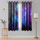 Riyidecor Starry Sky Night Blackout Curtains (2 Panels Each 52 x 63 Inch) Dark Blue Starry Ocean Magical Universe Galaxy Nebula Stars Printed Living Room Bedroom Window Drapes Treatment Fabric