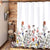 Riyidecor Floral Shower Curtain Botanical Flowers 60x72 Inch Watercolor Vintage Spring Blooming Pansy Plants Vibrant Cute Natural Bright Aesthetic Polyester Fabric Home Bathtub Decor 12 Pack Hooks