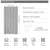 Riyidecor Stall Small Shower Curtain Half Size 36x72 Inch Narrow Single Chevron Striped Herringbone Grey Geometric Tiny 7 Pack Hooks Dorm Decor Fabric Bathroom Set Polyester