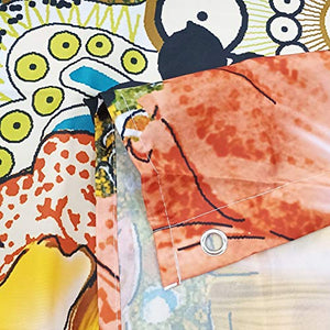Riyidecor Boho Fancy Paisley Shower Curtain 60Wx72H Inch Bohemian Floral Mandala Haskell Medallion Colorful Ethnic Farmhouse Artwork Cloth Fabric Bathroom Decor Set with 12 Pack Hooks