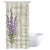 Riyidecor Stall Lavender Vintage Shower Curtain 36Wx72H Inch Flowers Floral Grunge Herbs Leaves Purple Decor Fabric Polyester Waterproof Fabric 7 Pack Plastic Hooks