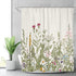 Riyidecor Fabric Green Leaves Shower Curtain for Bathroom Decor 72Wx72H Inch Floral Flower Botanical Decorative Bath Set Plants Herbs Bathroom Accessories Polyester Waterproof 12 Pack Hooks